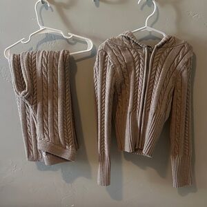 Cozy Cable Knit Kids Cardigan Set